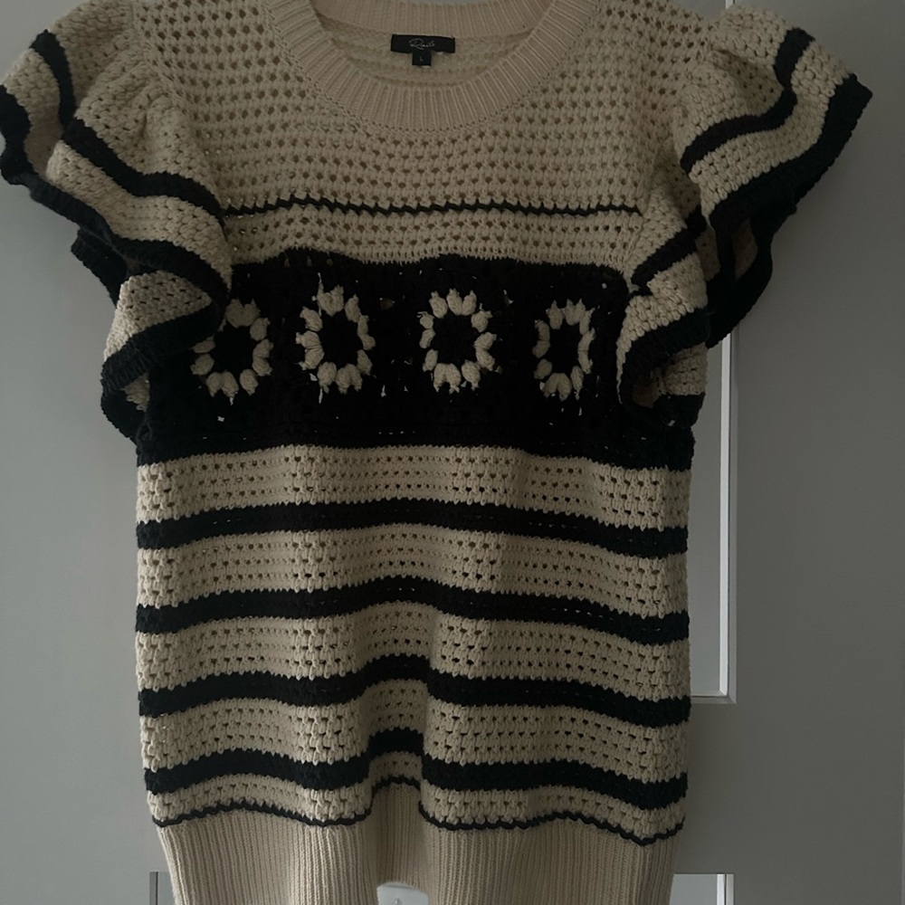 Rails Crochet Ruffle Sleeve Top - Picture 2 of 2
